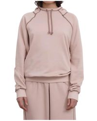Baserange - Fold Contrast-Stitch Raglan-Sleeve Hoodie - Lyst