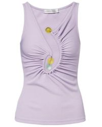 Christopher Esber - Spiral Beach Glass Ribbed-Knit Jersey Top - Lyst