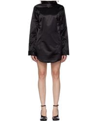MM6 by Maison Margiela - High-Neck Satin Dress - Lyst