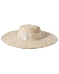 Eugenia Kim - Grosgrain And Fishnet-Trimmed Straw Hat - Lyst