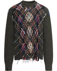 Maison Margiela - Cut-Out Knit Sweater - Lyst