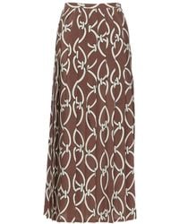 Valentino - Chain-Printed Pleated Skirt - Lyst