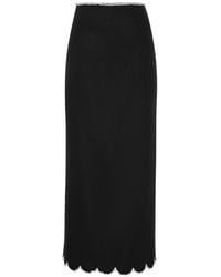 Zimmermann - Crush Scalloped Midi Skirt - Lyst