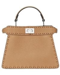 Fendi - Cappuccino-Colored Selleria Bag With 306 Hand-Sewn Stitches - Lyst