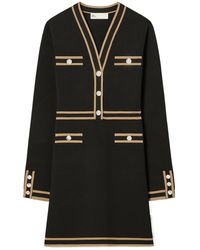 Tory Burch - Kendra Long-Sleeved Knitted Dress - Lyst