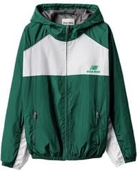 Miu Miu - Technical Poplin Hoodie Jacket - Lyst