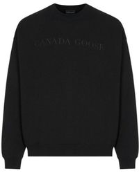 Canada Goose - Logo Embroidered Crewneck Sweatshirt - Lyst