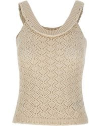 Blumarine - Crochet Knitted Top - Lyst