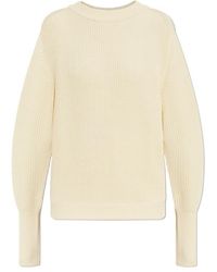 Victoria Beckham - Ribbed Crew Neck Knitted Sweater - Lyst