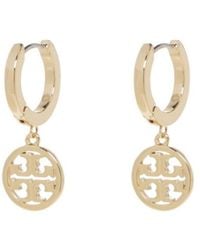 Tory Burch - Miller Huggie Hoop Earrings - Lyst