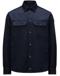 Moncler - Collared Long-Sleeve Shirt - Lyst