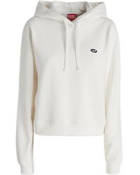 DIESEL - F-Reggy Logo Patch Drawstring Hoodie - Lyst