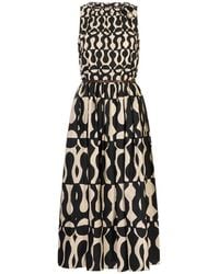 Max Mara - Printed Cotton Poplin Dress - Lyst