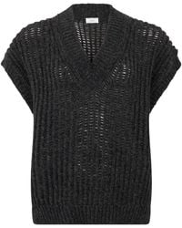 Peserico - Open-Knit V-Neck Knitted Top - Lyst