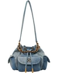 Off-White c/o Virgil Abloh - Logo Plaque Drawstring Shoulder Bag - Lyst