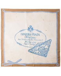 Prada - Printed Silk Twill Scarf 90 - Lyst