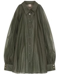 Marella - Cotton And Silk Muslin Shirt - Lyst
