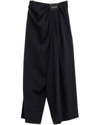 Loewe - Cropped Draped Trousers - Lyst