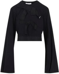 Lanvin - Bow Long Sleeve Top - Lyst