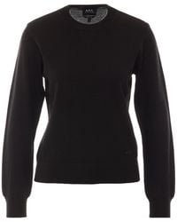 A.P.C. - Philomena Logo Knitted Jumper - Lyst