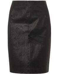 Nour Hammour - Paneled Leather Pencil Skirt - Lyst