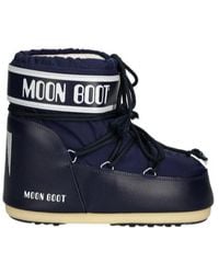 Moon Boot - Icon Logo Printed Lace-Up Boots - Lyst