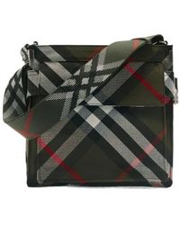 Burberry - Trench Checked Messenger Bag - Lyst