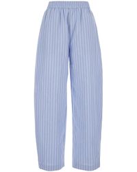 ROTATE BIRGER CHRISTENSEN - Poplin Tapered Pants - Lyst