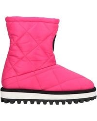 Dolce & Gabbana - Thick-Soled Round-Toe Ankle Boots - Lyst