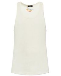 DSquared² - Sleeveless Crewneck Ribbed T-Shirt - Lyst