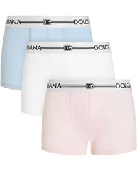 Dolce & Gabbana - Logo Waistband Boxer Briefs 3-Pack - Lyst