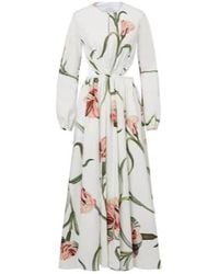 Giambattista Valli - Macro Carnation Cutout Poplin Maxi Dress - Lyst