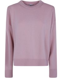 Mrz - Cropped Oversized Round Neck Sweater - Lyst