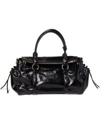 Miu Miu - Shiny Leather Handbag - Lyst