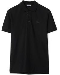 Burberry - Cotton Check-Placket Polo Shirt - Lyst