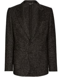 Dolce & Gabbana - Tweed Single-Breasted Blazer - Lyst