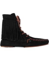 Paris Texas - Fringed Suede Ankle Boots - Lyst