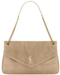 Saint Laurent - Calypso Logo Plaque Large Shoulder Bag - Lyst