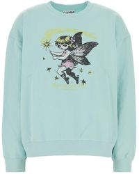 Ganni - Isoli Fairy Print Oversized Sweatshirt - Lyst