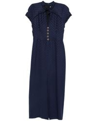 Alessandra Rich - Piped Button-Front Dress - Lyst
