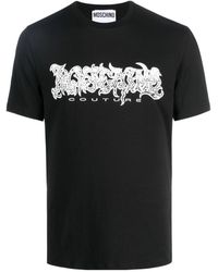 Moschino - Logo-Print Stretch-Cotton T-Shirt - Lyst