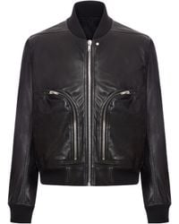 Rick Owens - Long Sleeve Leather Jacket - Lyst