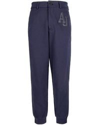 Armani Jeans - Dark Logo Casual Pants - Lyst