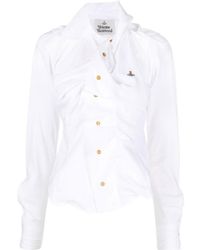 Vivienne Westwood - Orb Logo Embroidered Drunken Shirt - Lyst