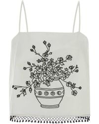 Bode - Rosebloom Floral-Print Tank Top - Lyst