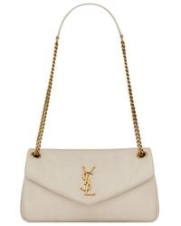 Saint Laurent - Calypso Logo Plaque Shoulder Bag - Lyst
