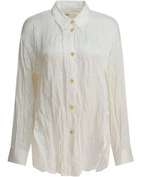 KHAITE - Long-Sleeved Crinkled Shirt - Lyst