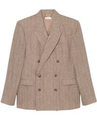 Jonathan Simkhai - Striped Double-Breasted Suit Jacket - Lyst
