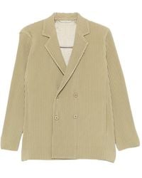 Homme Plissé Issey Miyake - Buttoned Pleated Jacket - Lyst