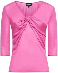 Giorgio Armani - V-Neck Jersey Jumper - Lyst